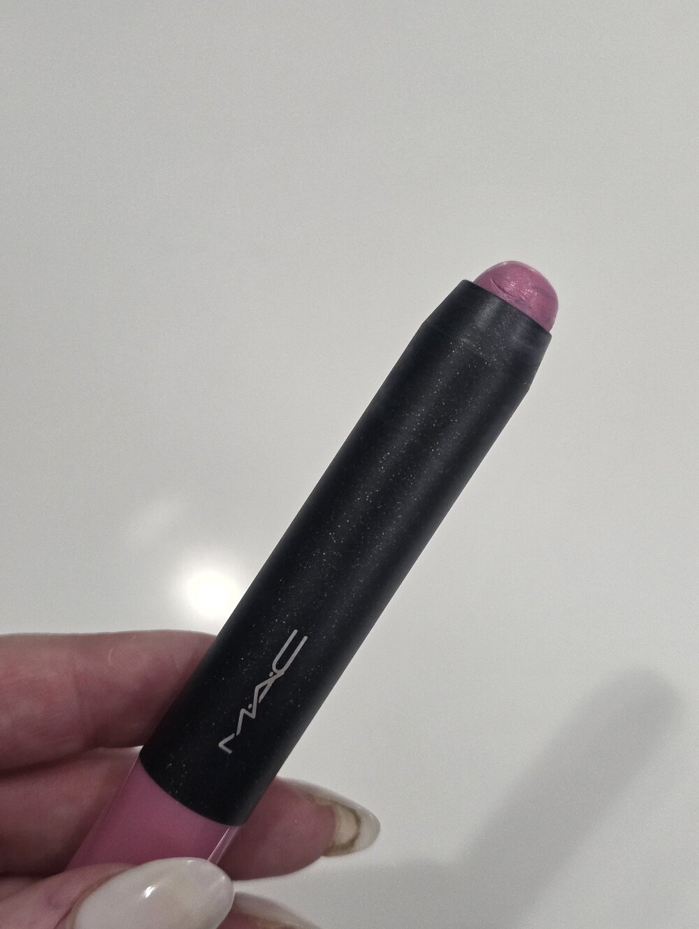 MAC Patentpink Patentpolish Lip Pencil Chubby Crayon Used Discontinued - Picture 2 of 5